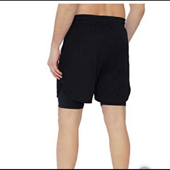 YIDARTON, Men’s Athletic Shorts, Size Large, Black, Waist 32”, Inseam 7”, NWOT - Picture 3 of 12